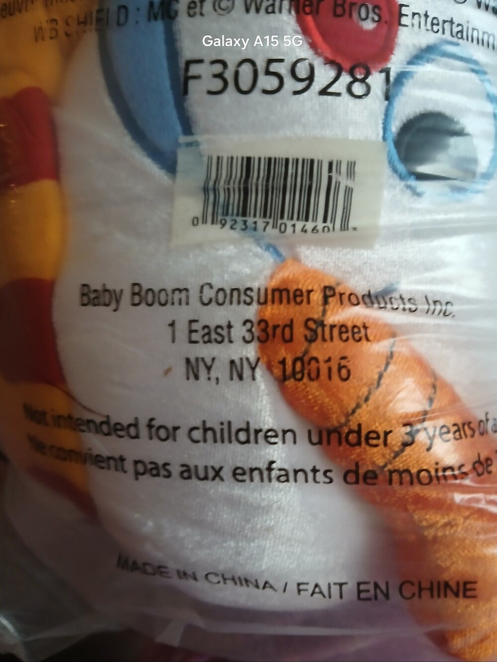 Baby Boom Plush Toy - White and Orange Kids Accessory